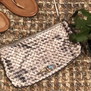 Elliot Lucca Demi/clutch leather metallic purse